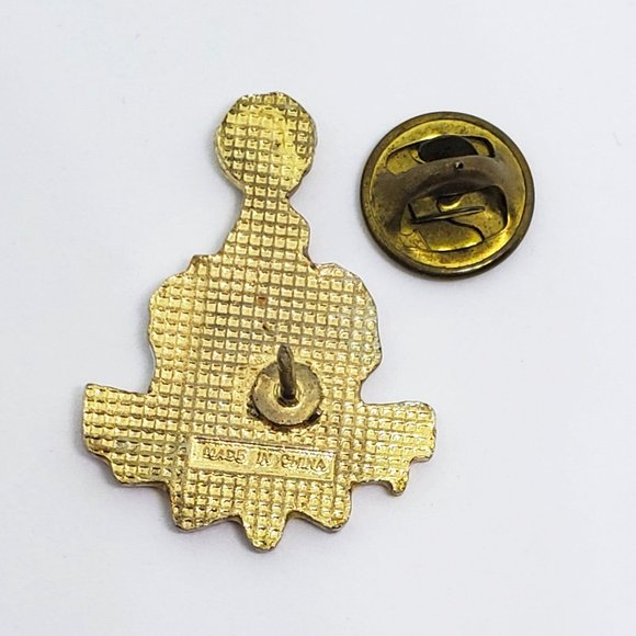 Vintage 1970's Collared CLOWN Enamel Metal Lapel Pin Pinback - Picture 5 of 7